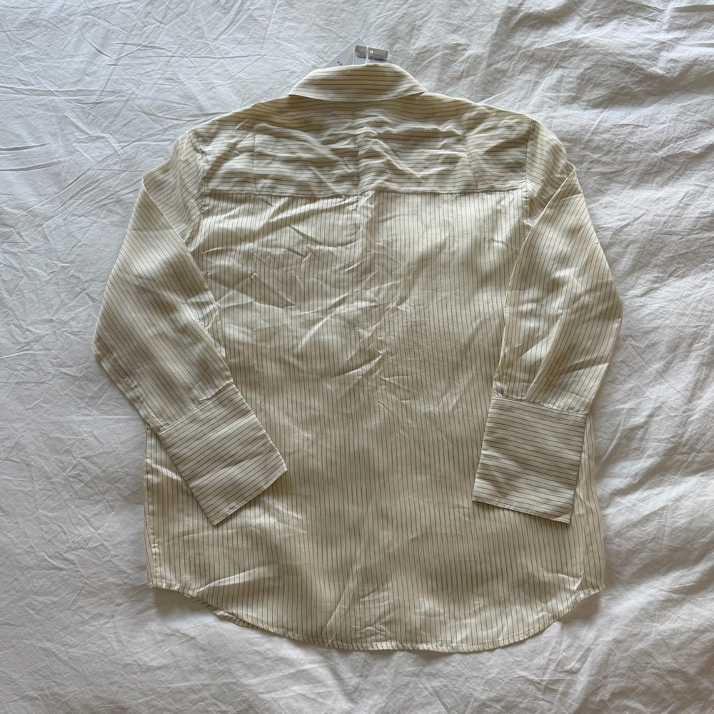 NWT Anine Bing Bridget Shirt in‎ Ivory & Black in XS - Picture 13 of 15